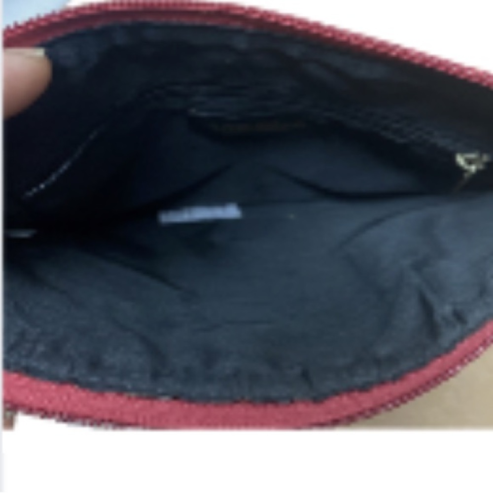 NWT Olivia Miller Red and Black Plaid Pouch - Picture 4 of 8